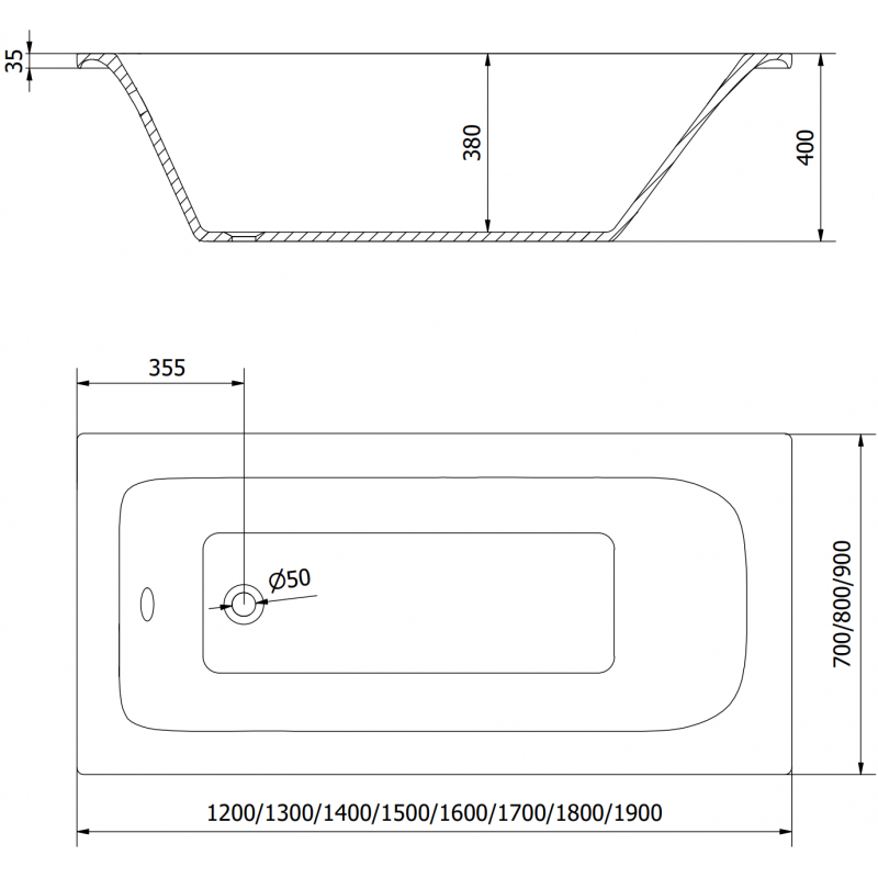 Mexen Vega stačiakampė vonia 180 x 80 cm su apdaila ir 1-durų ekranu 50 cm, juodas raštas - 550118080X9505007077
