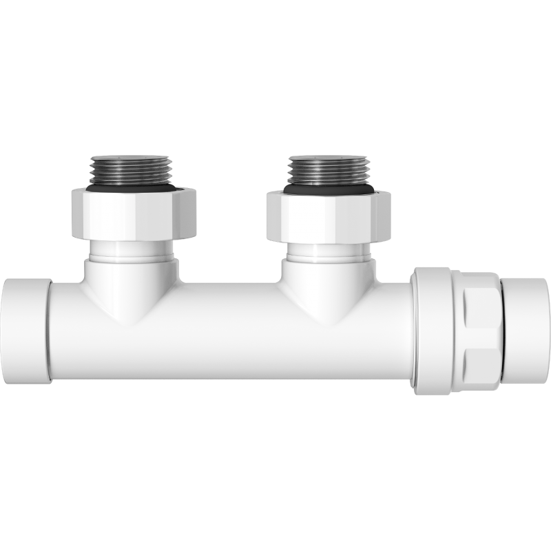 Mexen Uni-Term radiatoriaus kampinis vožtuvas, Duplex, DN50, baltas - W907-000-20