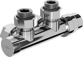 Mexen Uni-Term kampinis radiatoriaus vožtuvas, Duplex, DN50, chromas - W907-000-01
