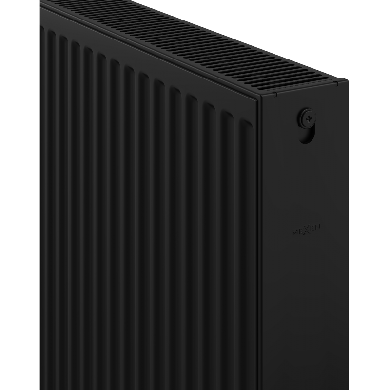 Mexen C22 plokščias radiatorius 300 x 2600 mm, šoninis prijungimas, 2426 W, juodas - W422-030-260-70