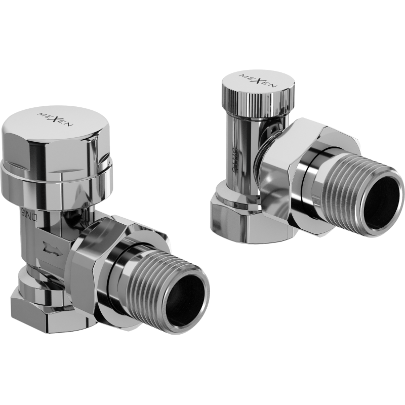 Mexen kampiniai radiatorių vožtuvai, chromas - W901-000-01