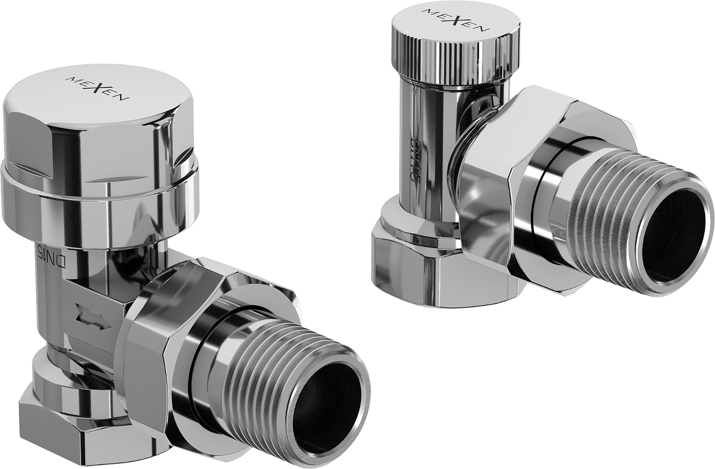 Mexen kampiniai radiatorių vožtuvai, chromas - W901-000-01