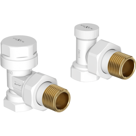 Mexen Uni-Term kampiniai radiatoriniai vožtuvai, balti - W901-000-20