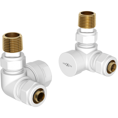 Mexen Uni-Term ašiniai radiatorių vožtuvai, balti - W903-000-20