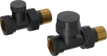 Mexen Uni-Term tiesūs radiatoriniai vožtuvai, juoda - W902-000-70