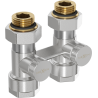 Mexen dviejų vamzdžių radiatoriaus vožtuvas DN50, tiesus 1/2"x16 mm, nikelis - W912-016-01