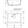 Mexen Oscar grindinis granito vienos sekcijos kriauklė 580 x 490 mm, juodas/sidabrinis metalikas, chromuotas sifonas