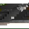 Mexen Oscar granito plautuvė 1 skyrius 580 x 490 mm, juodas/sidabrinis metalikas, juodas sifonas - 6519581000-73-B