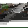 Mexen Oscar granitinė kriauklė 1 skyrelio 580 x 490 mm, juoda/auksinė metalo spalva, juodas sifonas - 6519581000-75-B
