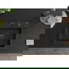 Mexen Oscar granitinė kriauklė 1 skyrelio 580 x 490 mm, juoda/auksinė metalo spalva, juodas sifonas - 6519581000-75-B