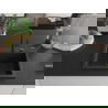 Mexen Oscar granito kriauklė vienos kameros 580 x 490 mm, juoda, juodas sifonas - 6519581000-77-B