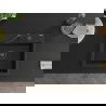 Mexen Oscar granito kriauklė vienos kameros 580 x 490 mm, juoda, juodas sifonas - 6519581000-77-B
