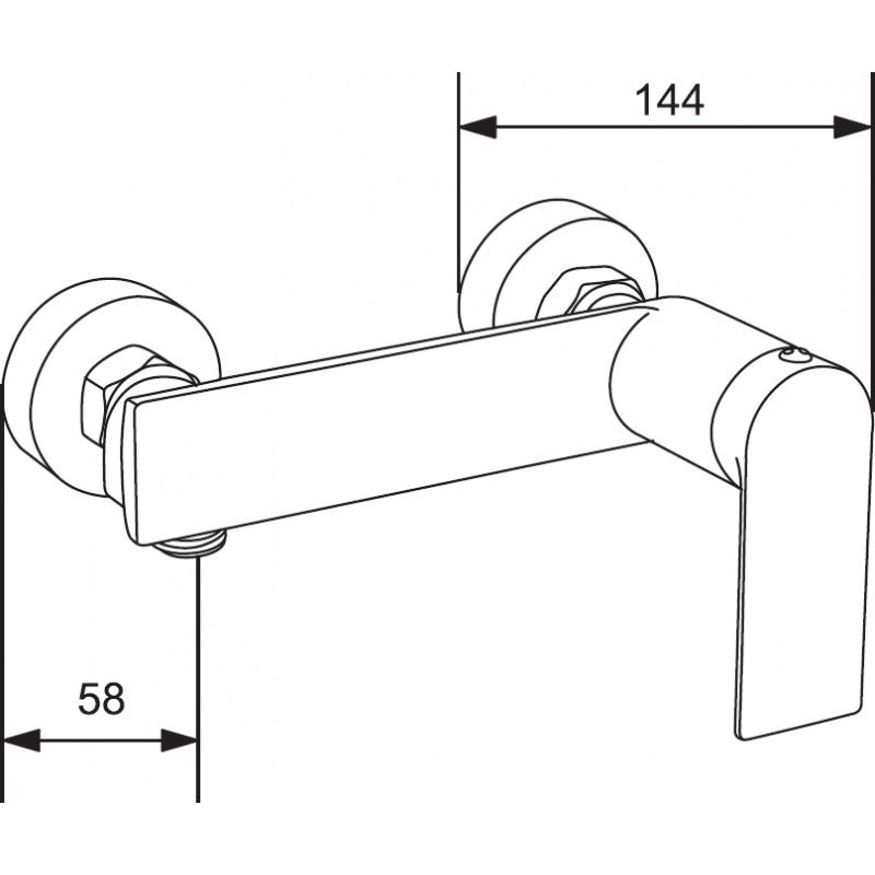 Mexen Zero dušo baterija, juoda - 71140-70