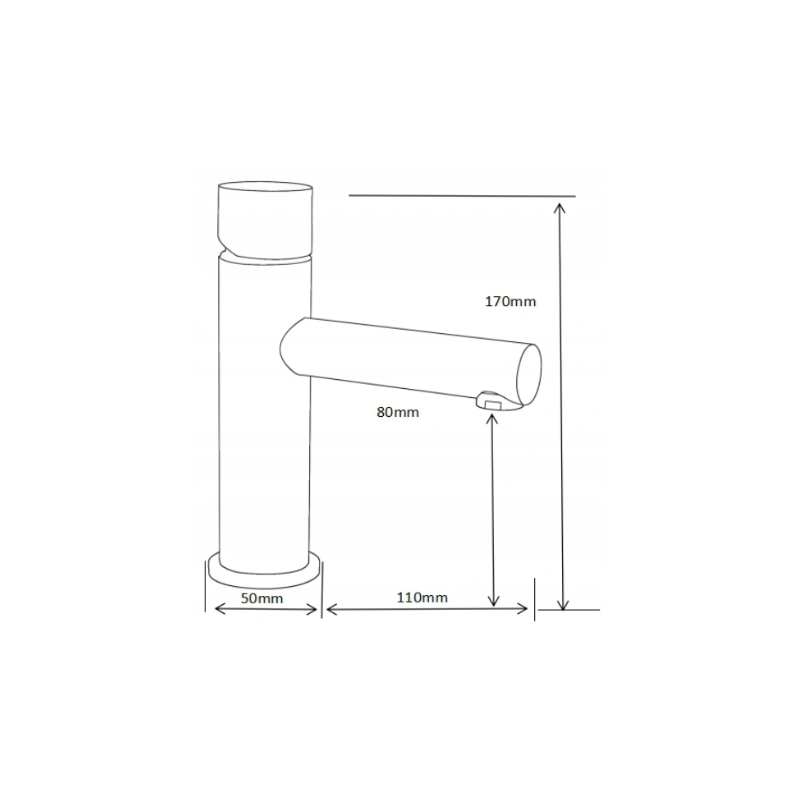Mexen Elba One praustuvas maišytuvas, chromuotas/juodas - 74101-07