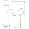 Mexen Elba One praustuvo maišytuvas, Balta/Auksinė - 74101-25