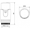Mexen Uni-H radiatoriaus termostatinė galvutė, balta/chromuota - W900-000-21