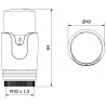 Mexen termostatinė radiatoriaus galvutė, chromas - W900-000-01