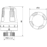 Mexen termostatinė galvutė radiatoriui, balta - W908-001-20