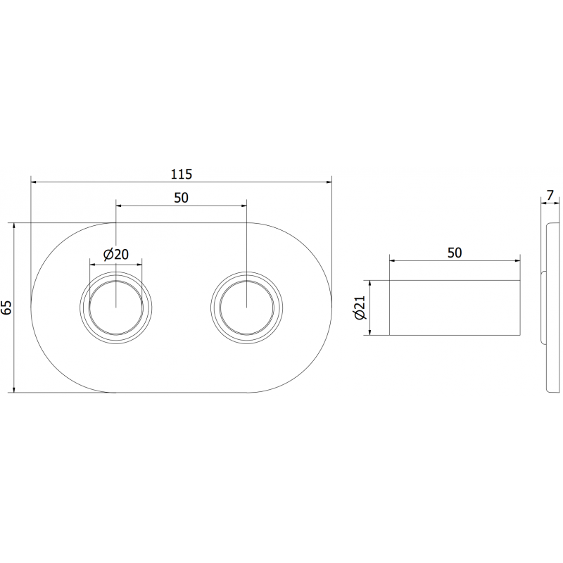 Mexen Uni-Term R dvigubas radiatoriaus maskavimo rinkinys, chromas - W905-000-01