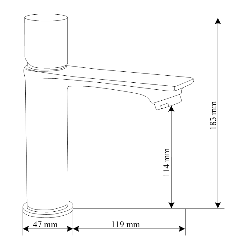 Mexen Royo One praustuvo maišytuvas, chromas - 72201-00