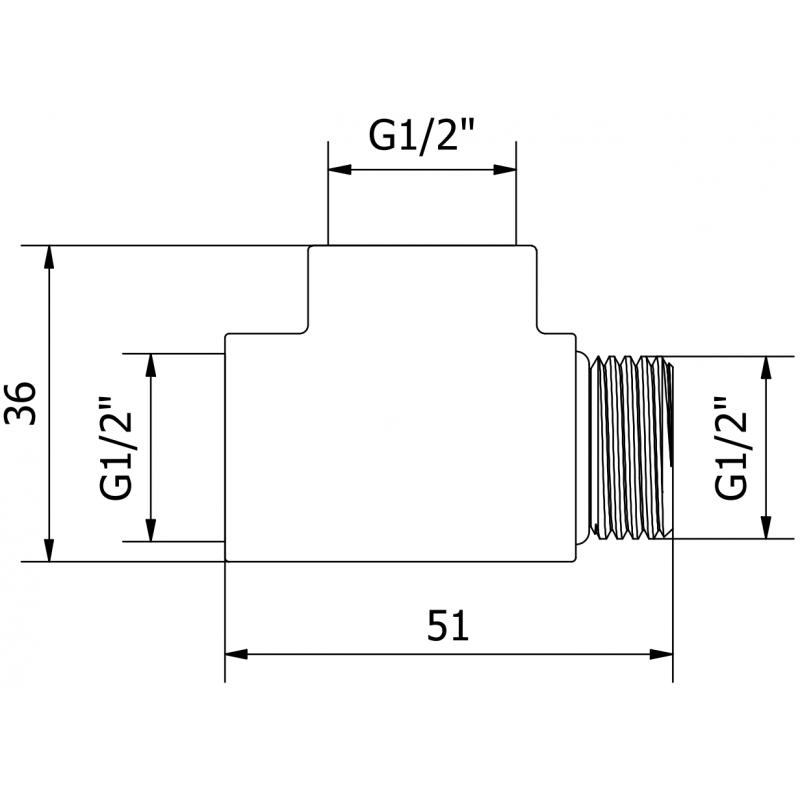 Mexen Uni-Term trišakis elektros kaitinimo elementui, chromas - W906-000-01