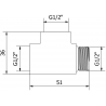 Mexen trišakis elektriniam elementui, antracitas - W906-000-66