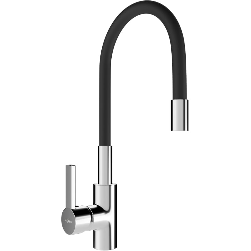 Mexen Flex virtuvės maišytuvas, chromo/juodas - 670900-07