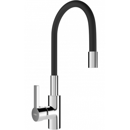 Mexen Flex virtuvinis maišytuvas, Chromo/Juoda - 670900-07