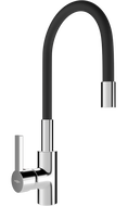 Mexen Flex virtuvės maišytuvas, chromo/juodas - 670900-07