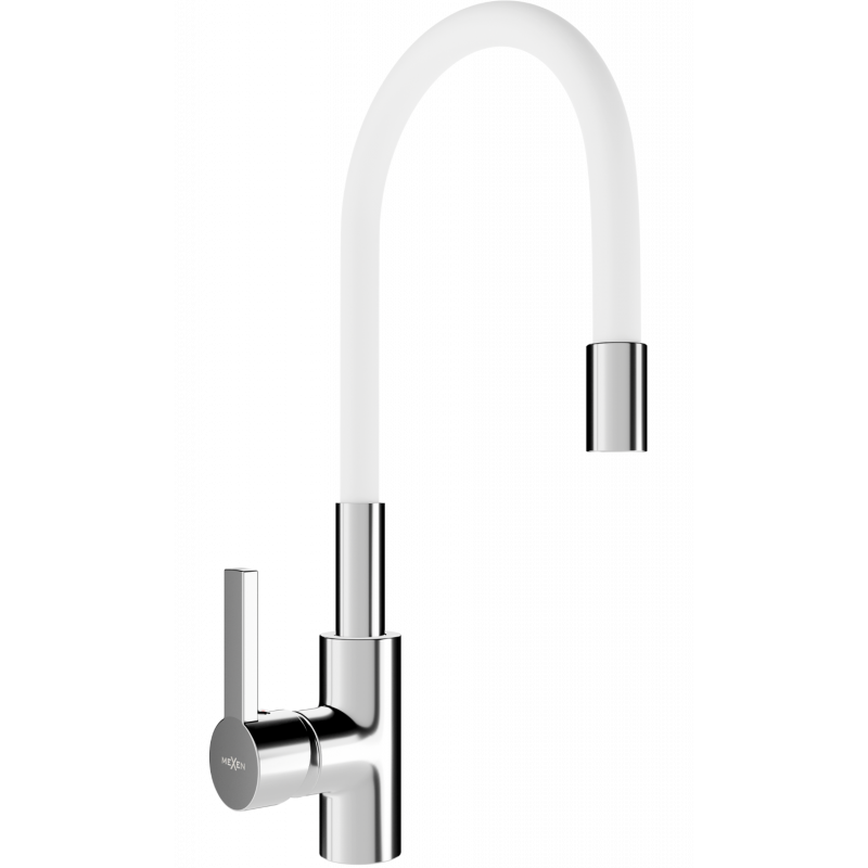 Mexen Flex virtuvinis maišytuvas, chromuotas/baltas - 670900-02