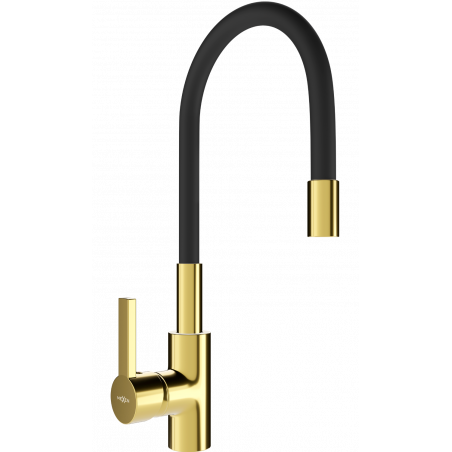 Mexen Flex virtuvinis maišytuvas, auksinis/juodas - 670900-57