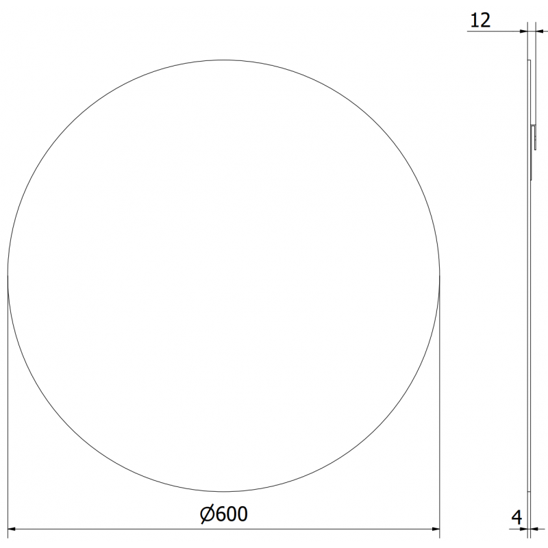 Mexen Alto apvalus vonios veidrodis 60 cm - 9853-060-060-000-00