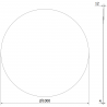 Mexen Alto apvalus vonios veidrodis 100 cm - 9853-100-100-000-00