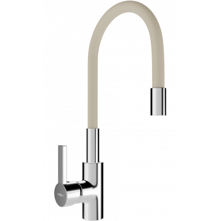 Mexen Flex virtuvės maišytuvas, chromas/smėlio - 670900-09