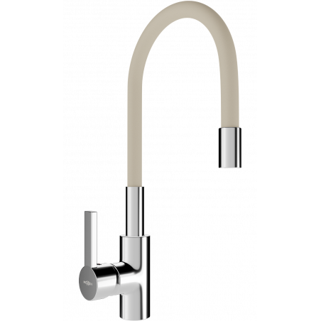 Mexen Flex virtuvinis maišytuvas, Chromo/Smėlio spalvos - 670900-09