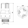 Mexen termostatinė galvutė radiatoriui, balta - W908-002-20