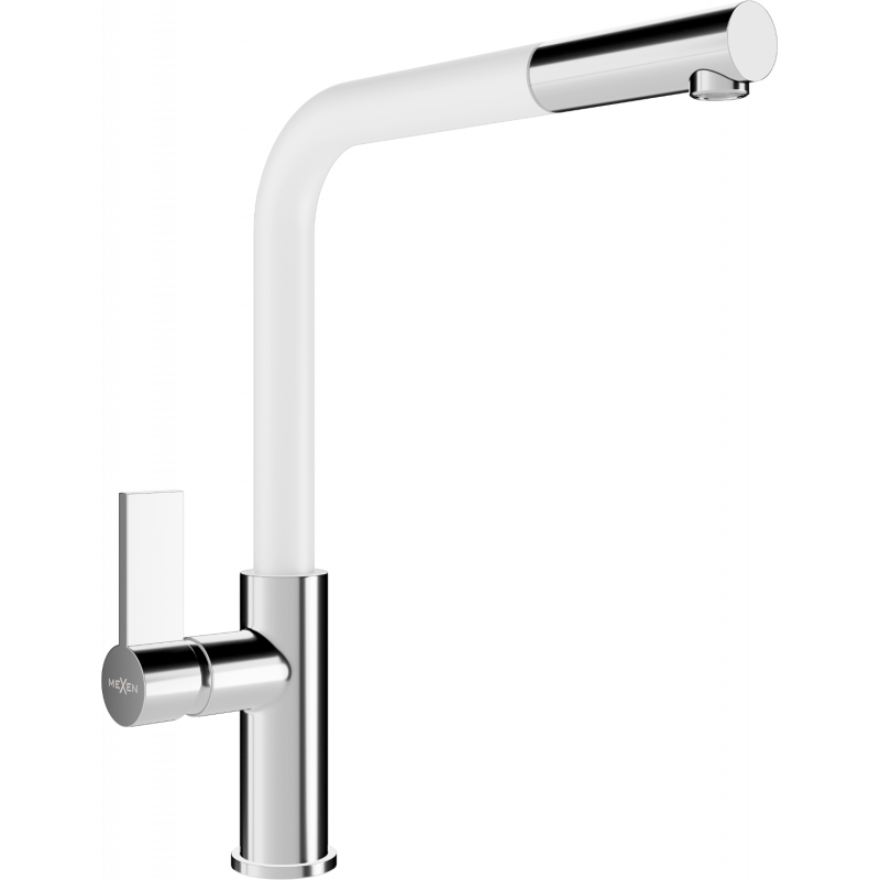 Mexen Flora virtuvės maišytuvas, chromo/baltos spalvos - 670401-02