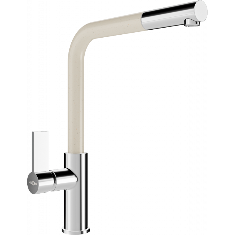 Mexen Flora virtuvinis maišytuvas, chromas/smėlio spalvos - 670401-09