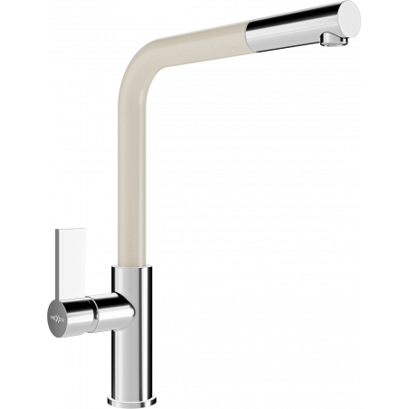 Mexen Flora virtuvinis maišytuvas, chromas/smėlio spalvos - 670401-09