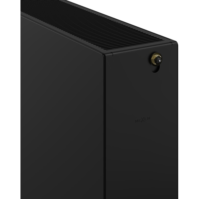 Mexen CVF33 Plokščias plokštelinis radiatorius 400 x 1400 mm, apatinis prijungimas, 2214 W, juodas - W633F-040-140-70