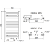 Mexen Ares vonios radiatorius 700 x 400 mm, 240 W, antracitas - W102-0700-400-00-66