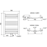 Mexen Ares vonios kambario radiatorius 700 x 500 mm, 286 W, antracitas - W102-0700-500-00-66