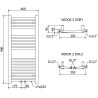 Mexen Ares rankšluosčių džiovintuvas 900 x 400 mm, 246 W, chromas - W102-0900-400-00-01