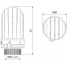 Mexen termostatinė radiatoriaus galvutė, balta - W908-003-20