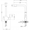Mexen Duero virtuvinis maišytuvas, inox - 671600-99