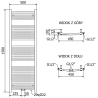 Mexen Ares vonios kambario radiatorius 1500 x 500 mm, 498 W, auksinis - W102-1500-500-00-50