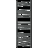 Mexen Ares vonios radiatorius 1500 x 600 mm, 733 W, antracitas - W102-1500-600-00-66