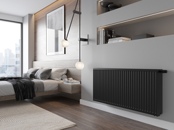 Mexen C33 plokščias radiatorius 400 x 2800 mm, šoninis prijungimas, 4729 W, juoda - W433-040-280-70