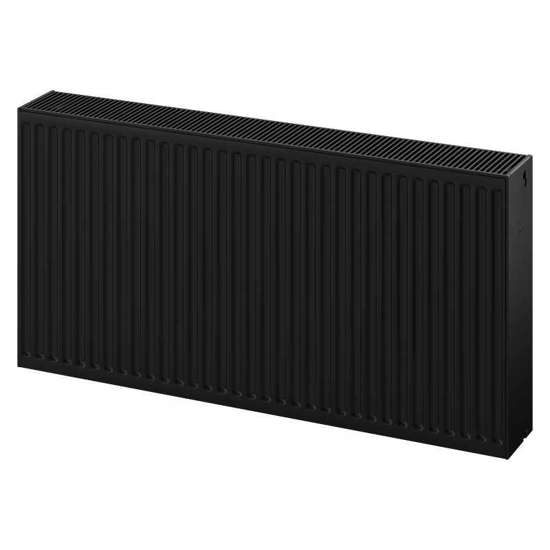 Mexen C33 plokštinis radiatorius 600 x 1200 mm, šoninė jungtis, 2801 W, juodas - W433-060-120-70