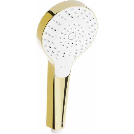 Mexen R-05 trijų funkcijų dušo rankenėlė, auksinė/balta - 79505-50
